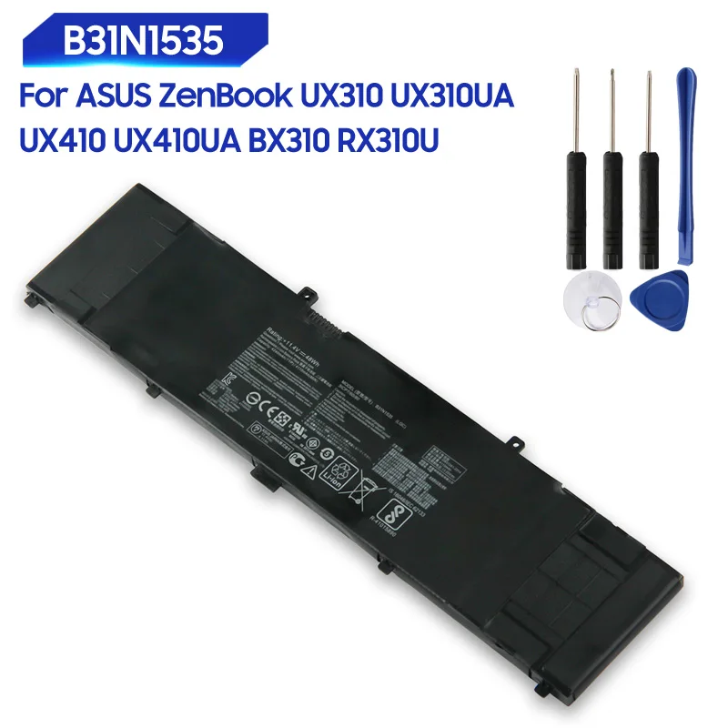 

Новая сменная батарея для ASUS UX310 UX310UA UX310UQ UX410 UX410UA UX410UQ BX310 BX310UA M500-BX310UA UX410UF B31N1535 4240 мАч