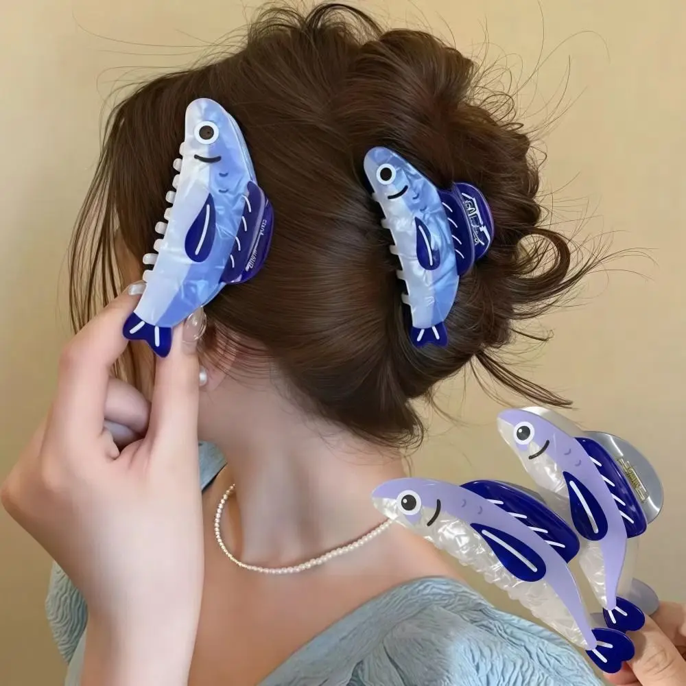 

Fashion Sardines Hair Claw Clip Non Slip Cartoon Hairpin Simple Design Lightweight Hair Barrettes Girls Accessories