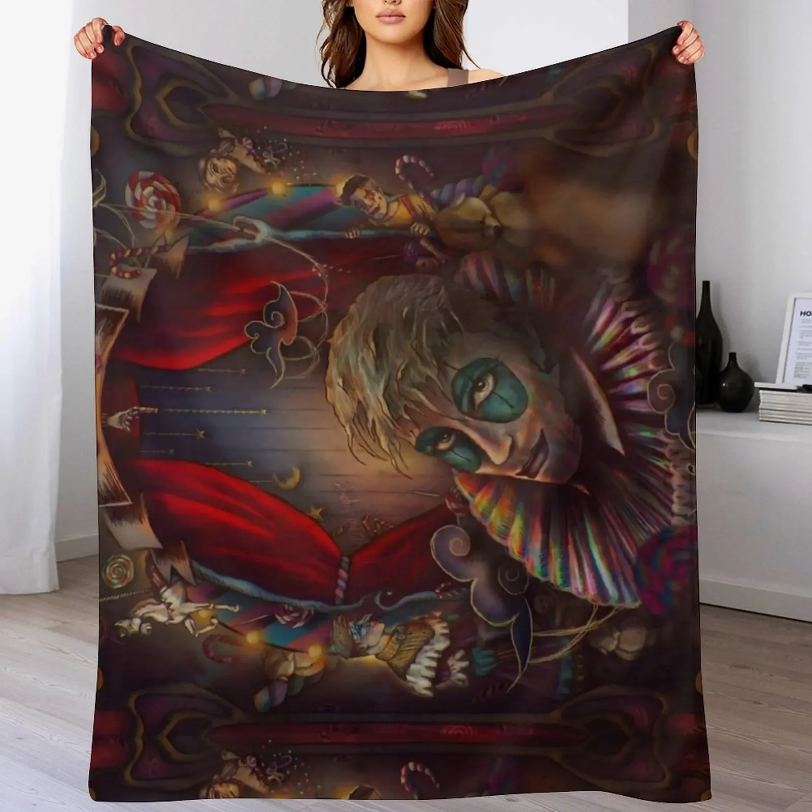 

Candy Retro Throw Blanket Men's Soft Warm Throw Blanket for Couch