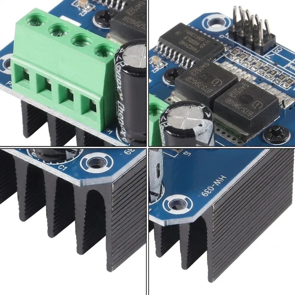 High Current Motor Driver BTS7960B 43A H-Bridge Module with Overcurrent Overtemperature Short Circuit Protection