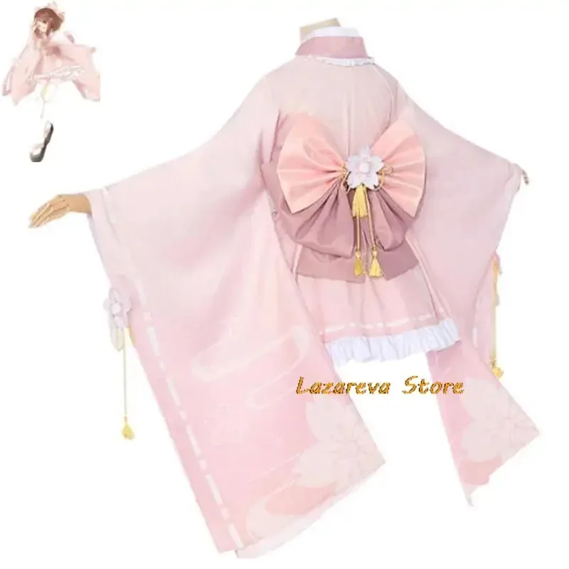 2025 Anime nuevo Uraraka Ochaco My Hero Academia Boku No Cosplay disfraz peluca Kimono encantador vestido rosa Lolita Hallowen Carniva ☆ ☆ ☆ aa