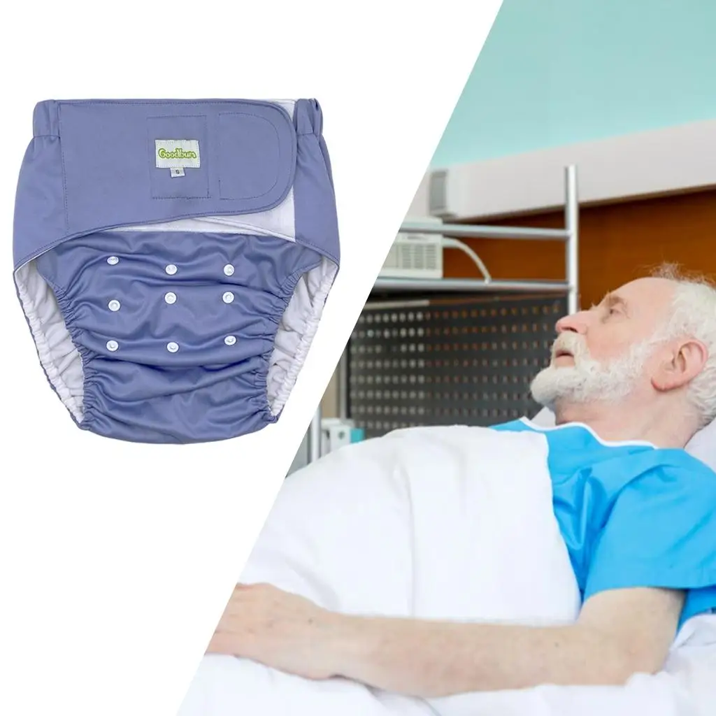 Adult Cloth Diaper washable Waterproof Underwear Briefs Incontinence Pants