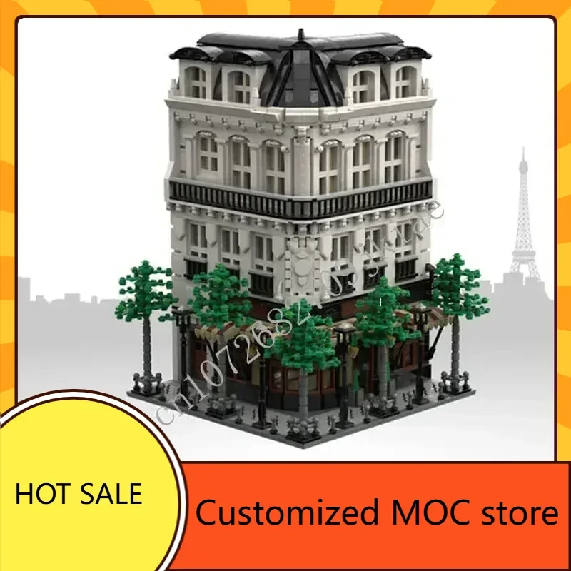 

4204 шт. Ized MOC Paris Boulangerie & Studio Holiday Streetview головоломка праздник Рождество детские игрушки на день рождения подарки для детей в возрасте