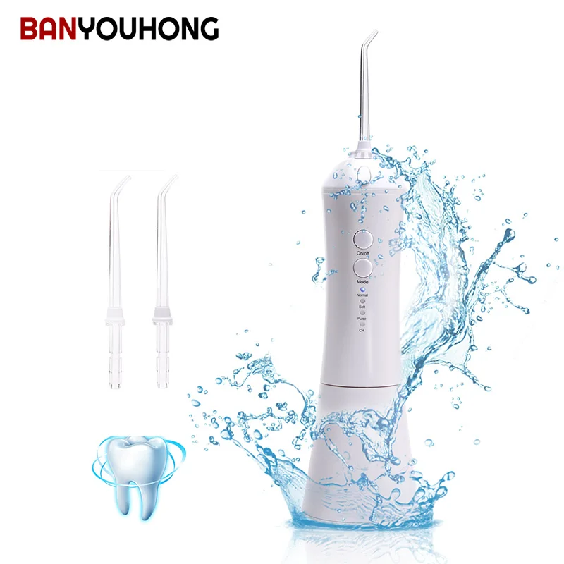 Oral Irrigator Electric Teeth Cleaner Dental Water Flosser 360 Rotating Nozzle Pulse Jet Water Tank Deep Cleaning Massage 230ML