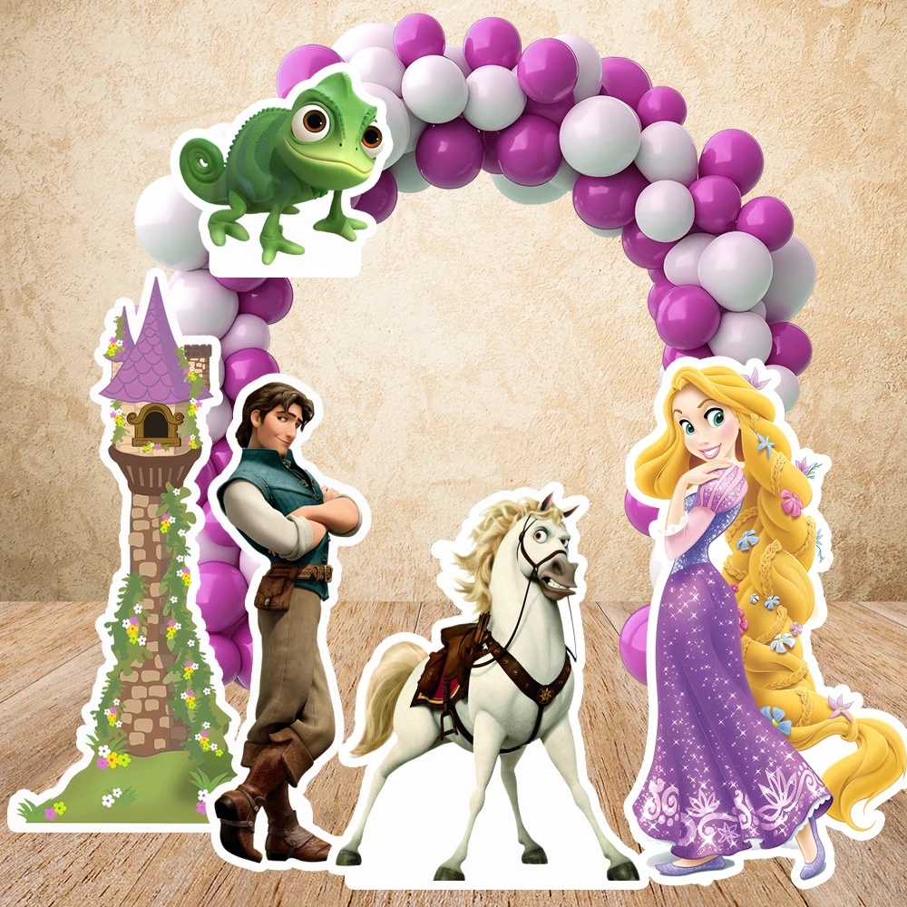 Rapunzel princesse découpes grand décor enchevêtrement personnage bébé douche fête d'anniversaire debout accessoire panneau de mousse