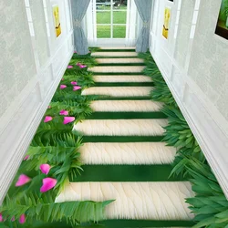 1pc Path Print Rug, Anti-fatigue Welcome Doormat, Stain-resistant Corridor Runner Rug, Machine Washable Floor Mat, For Kitchen H