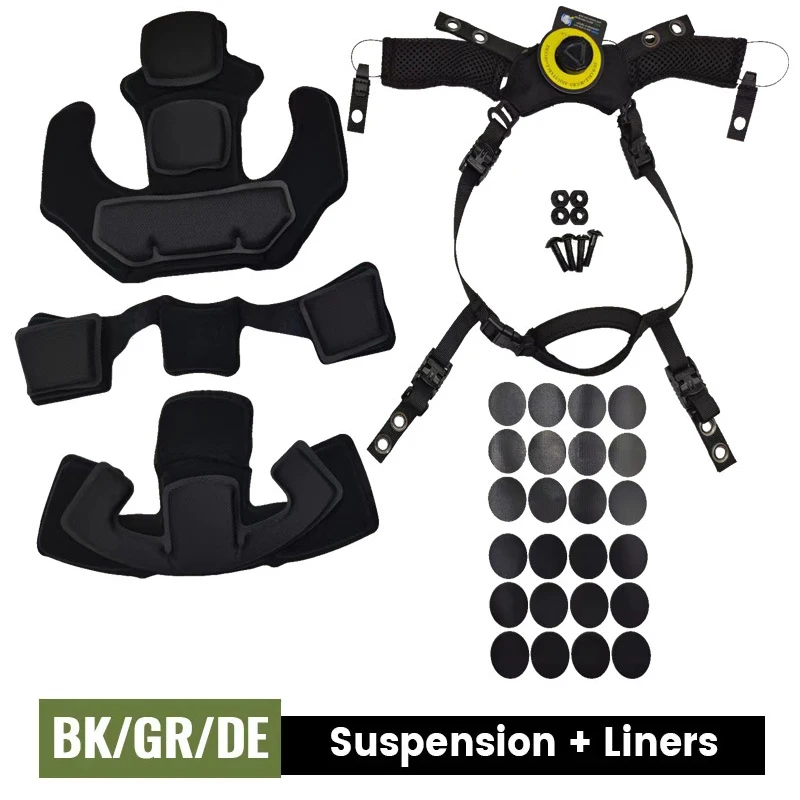 Sistema de suspensão do capacete tático, Colhedor de suspensão, Chin Strap for Team, Cintura, MICH RÁPIDO, Acessórios para capacete tático