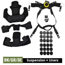 Sistema de suspensão do capacete tático, Colhedor de suspensão, Chin Strap for Team, Cintura, MICH RÁPIDO, Acessórios para capacete tático