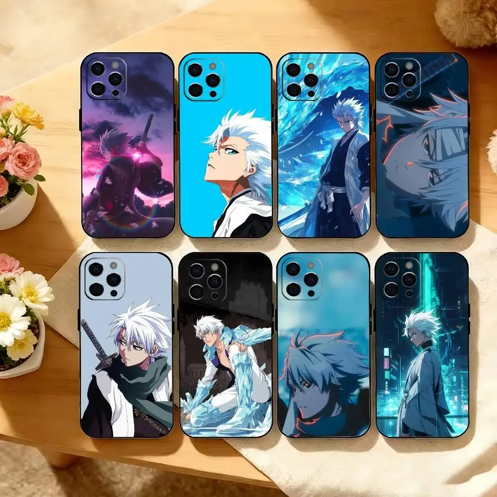 B-Bleach T-Toshiro Hitsygaya Phone Case For iPhone 17, 16,15,14,13,12,11 Plus,Pro Max, Others Soft Black Cover