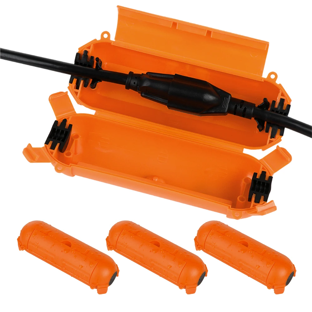 صندوق كهربائي مقاوم للطقس IP44 غطاء سلك تمديد مقاوم للماء لقابس أضواء زينة العطلات صندوق توصيل مقاوم للطقس #1