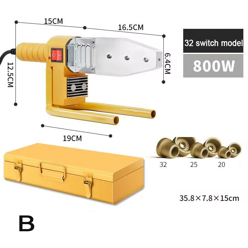 Pipe Welding Machine Electric Heating Hot Melt Tools Plastic Pipe Welding Kit PPR Hot Melter Water Pipe Hot Melt Machine