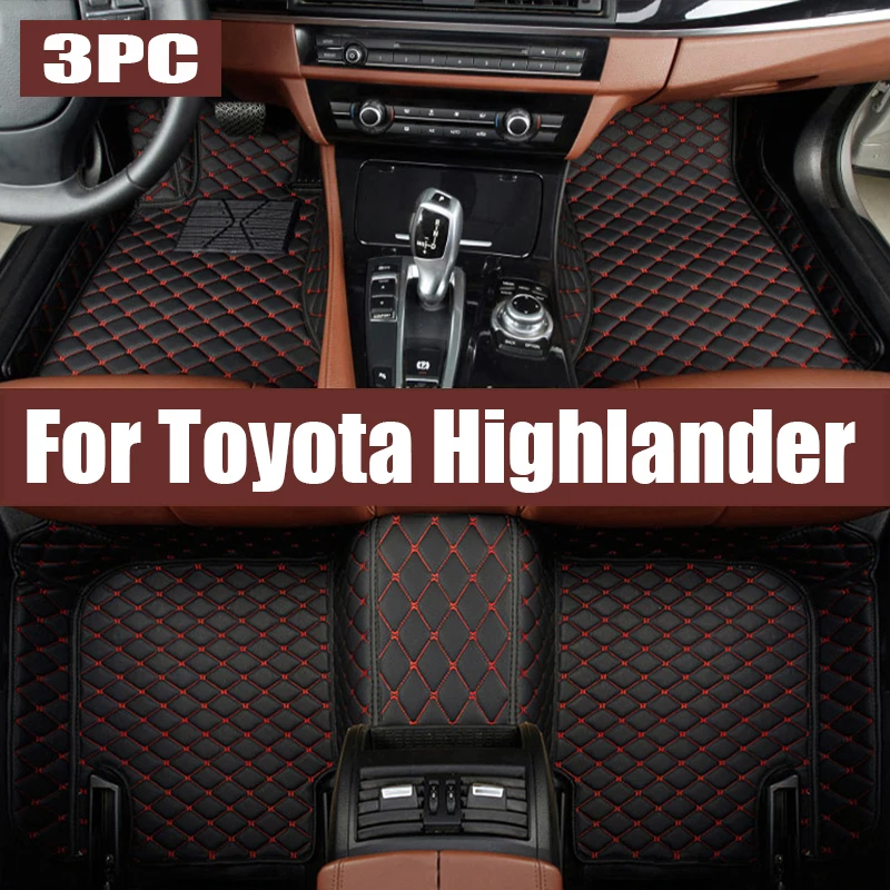 

Custom TPE Car Floor Mats For Toyota Highlander 2022 Auto Waterproof Carpet Interior trunk mat