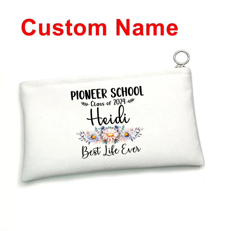 Pen Bag JW Pioneer School Gift Bag Escuela Para Precursores Eng/Spa Customizeable Name Canvas Pencil Bag Dropshipping