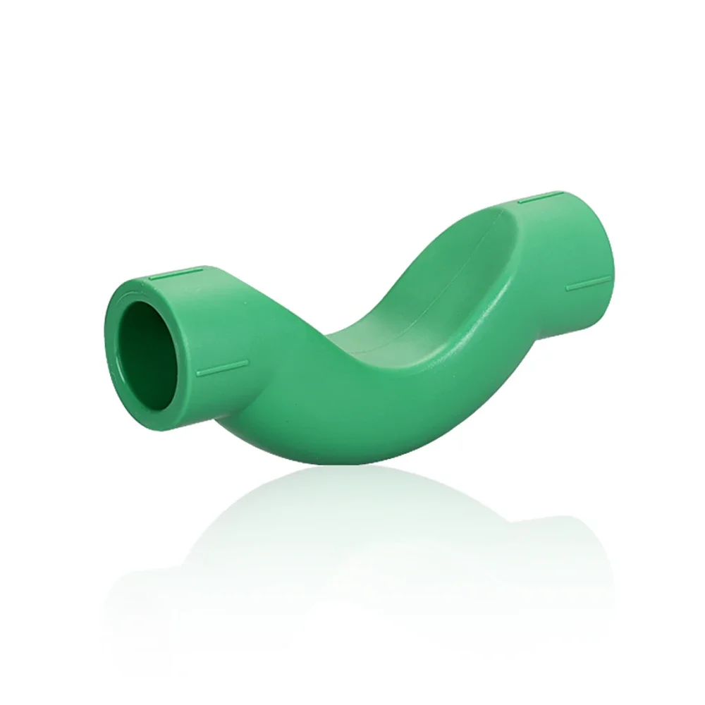 PPR Water Pipe Fittings Bridge Bend Home Improvement Green Drinking Water Curved Bridge Pipe 6 Points 25 Gray Elbow