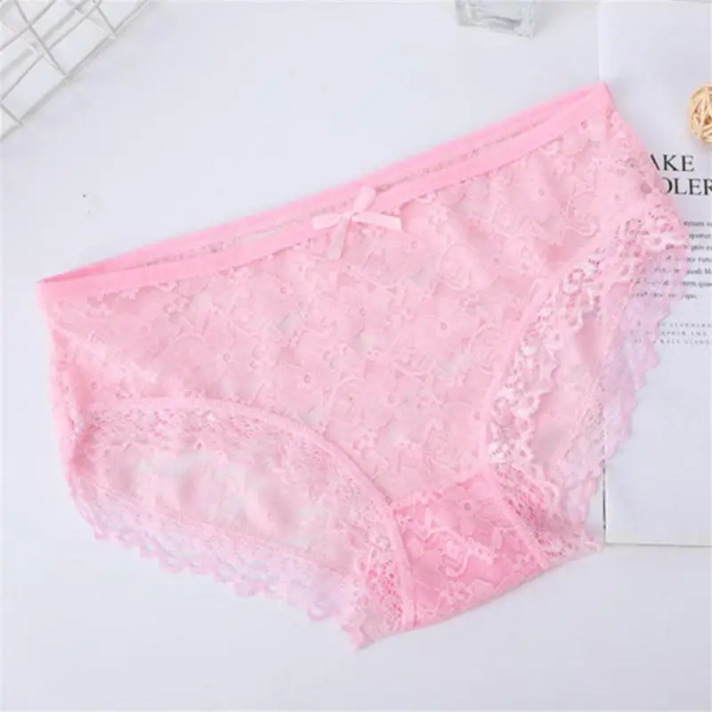 Japanese Style Low Waist Pure Cotton CrotchUnderwear Breathable Sexy Ladies Underwear Lace Briefs Hollow Shorts Products