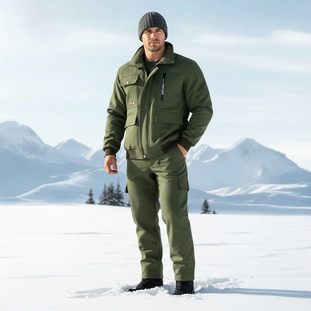 Winter Men Soft Shell Thermal Sets Man Waterproof Work Tactical Suits Men Jackets + Pants 2 Pieces Hiking Warm Windbreaker Sets