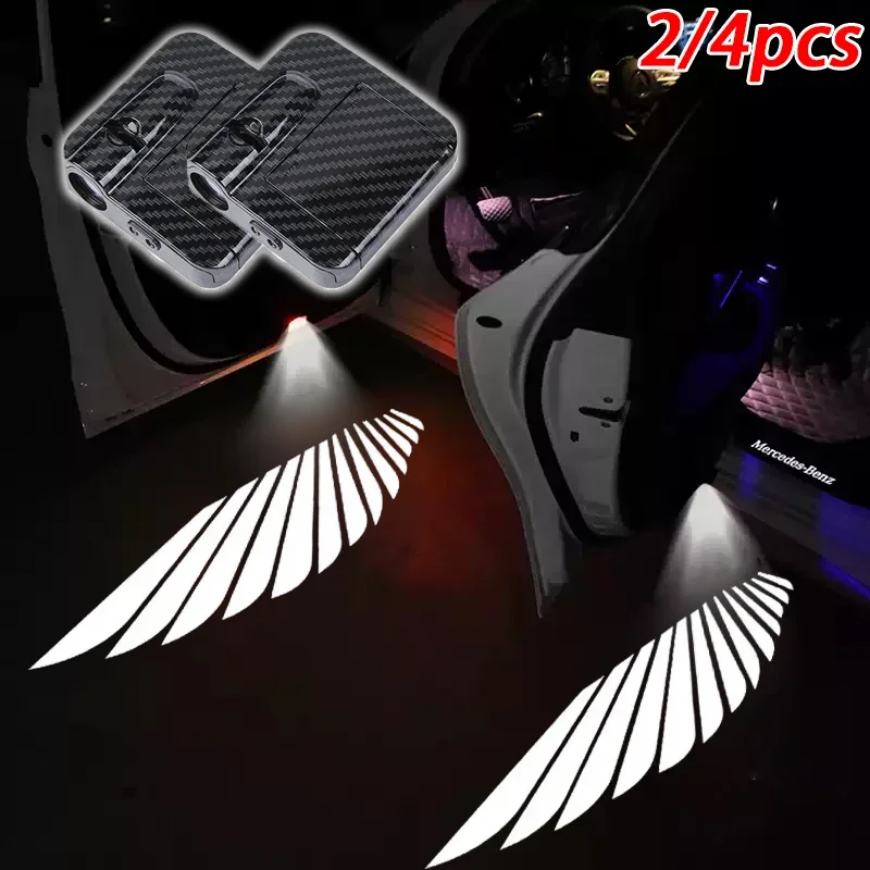 Car welcome light, car door light, sensing angel wing, car projector, atmosphere decoration, modified car door welcome light
