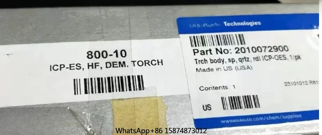 For Agilent 2010072900 Radial Semi-Detachable Torch Icp Torque Tube KS6574EM-25 Original Brand New.