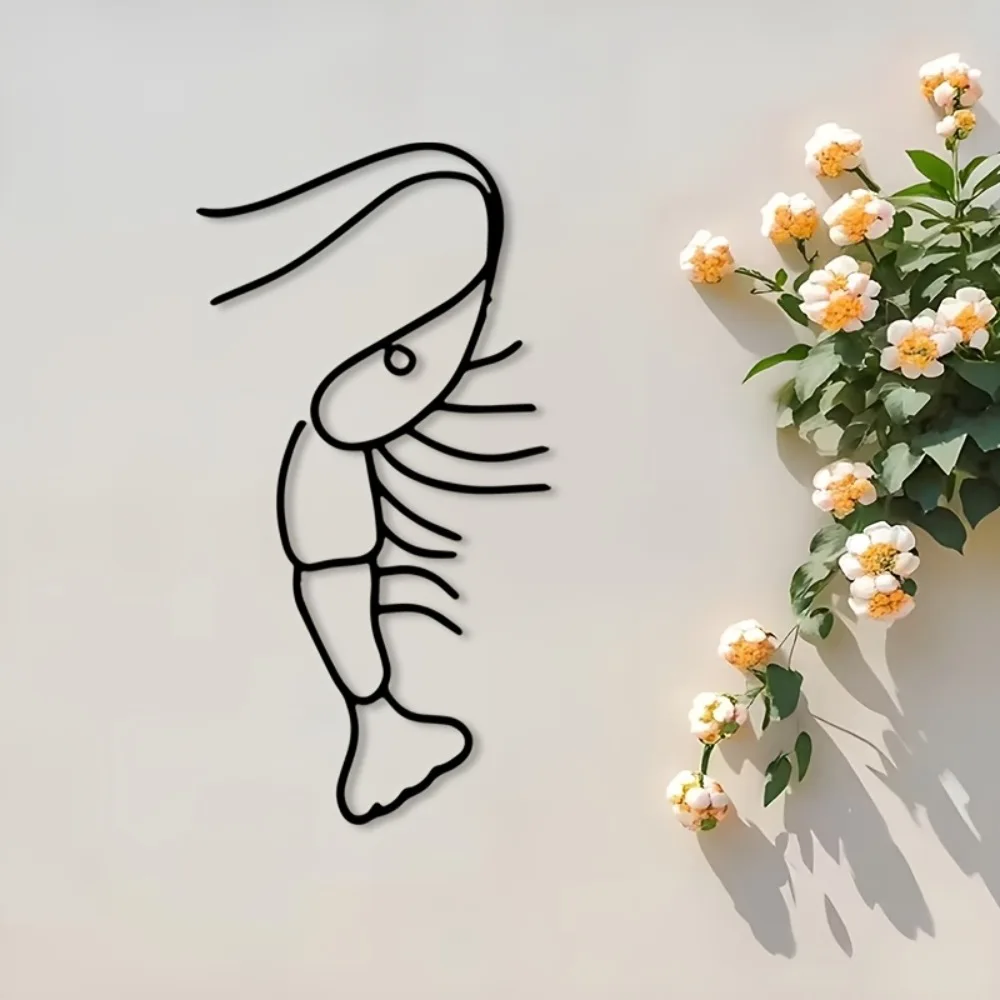 CIFBUY Metal Wall Art Jazz Saxophonist Shrimp Sculpture Modern Home Studio Living Room Bar Decor Iron Craft
