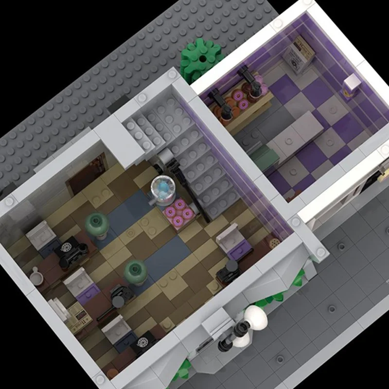 2433 個 MOC コールセンター警察署モジュラーモデルビルディングブロッククリスマスギフト建設組み立てる DIY おもちゃレンガ子供