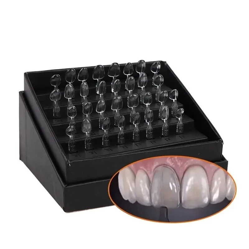 32 pz/set Kit Stampo Dentale Per Impiallacciature In Resina Composita Curatura Leggera Riempimento Denti Anteriori Anteriori Sbiancamento Dei Denti