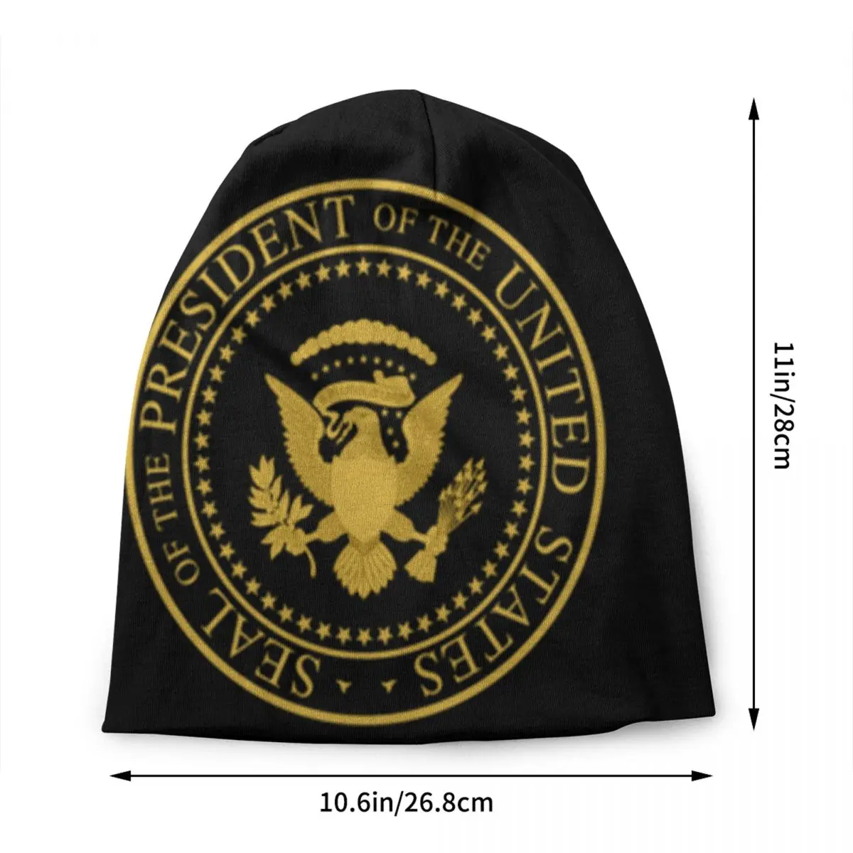 Usa President Seal Flag Coat Of Arms Skullies Beanies Caps Unisex Winter Warm Knit Hat Hip Hop Adult Bonnet Hats Outdoor Ski Cap