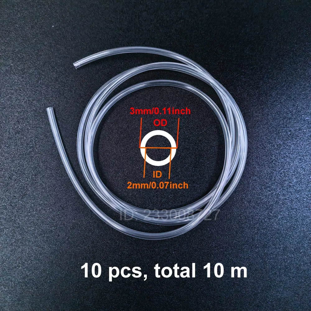 10 Stück/10 m transparente Schallleiterrohre für DIY-Ohrhörer, In-Ear-Monitore, BTE-Hörgeräte, Ohrstöpsel, Zubehör, 3 mm x 2 mm – Detail 1