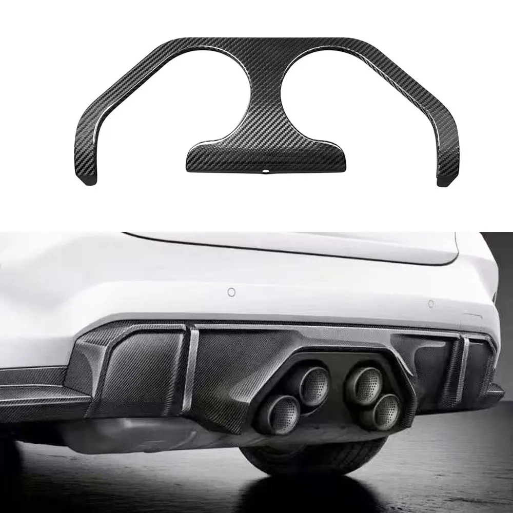 

Dry Carbon Fiber/FRP Unpainted Black Rear Bumper Diffuser Exhaust Car Decoration For BMW 3 4 Series G80 G82 G83 M3 M4 2021+