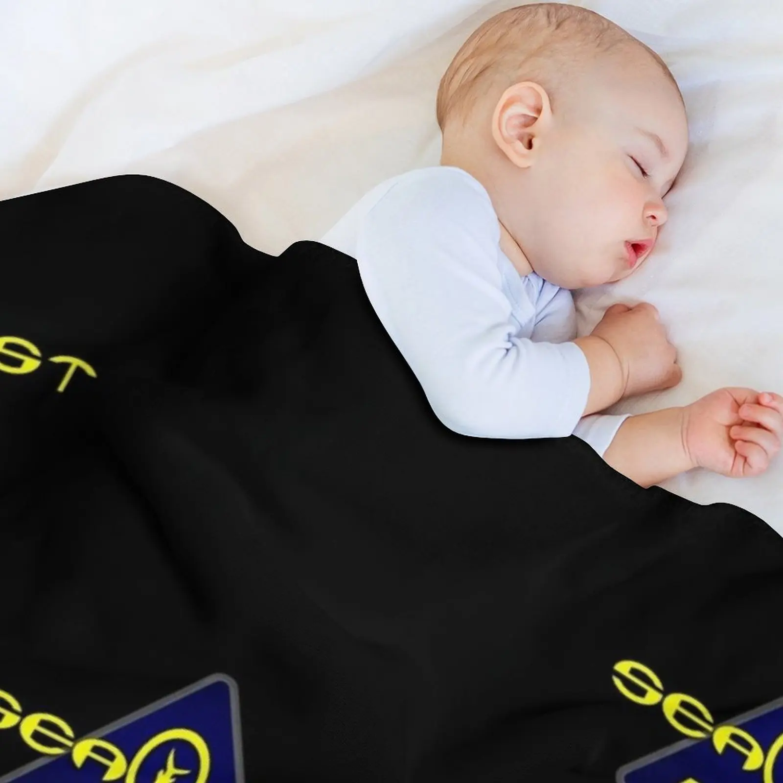 بطانية رمي بشعار Sejuh Dsv، بطانية تخييم ناعمة وكبيرة الشعر