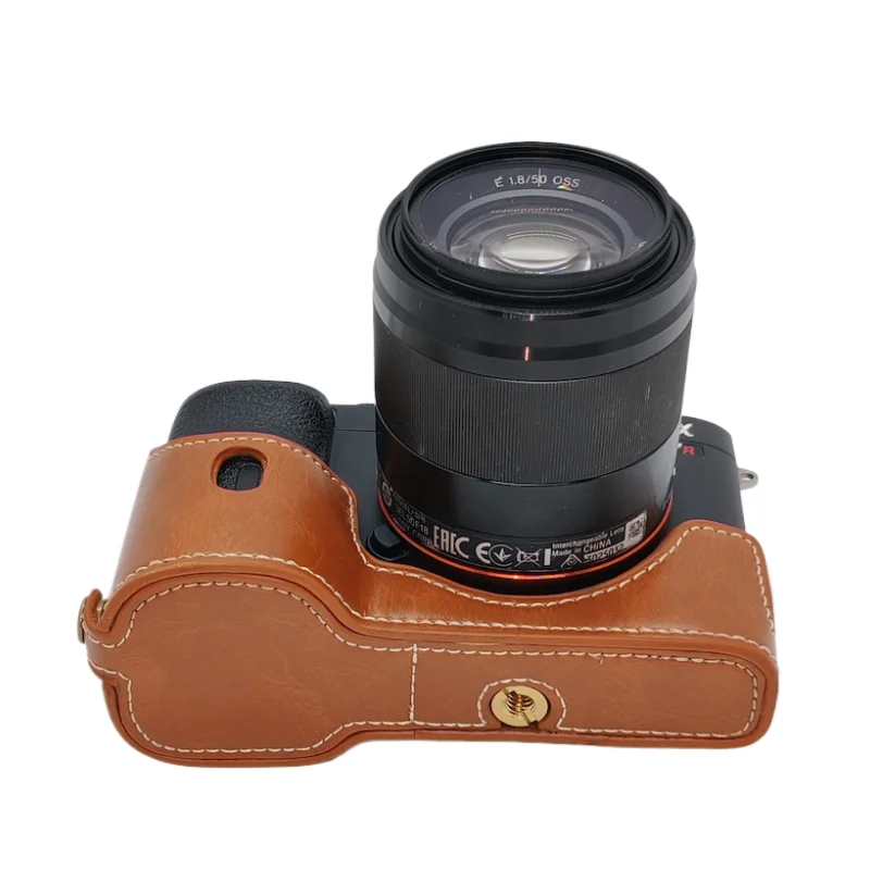Fashional New Hard Camera Half Body Set Bottom Case For Sony Alpha A7 A7R A7K A7S PU Leather Bag Cover Accessories