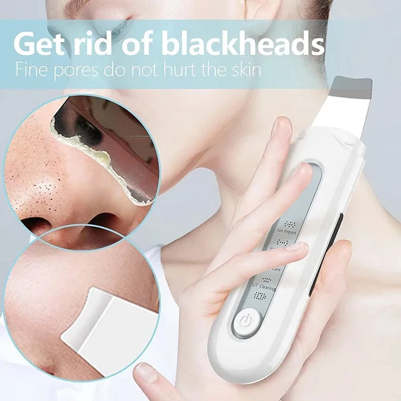 

Ultrasonic skin scraper to remove blackheads, acne, dirt, pores, cleansing e m s beauty instrument micro-current skin scraper