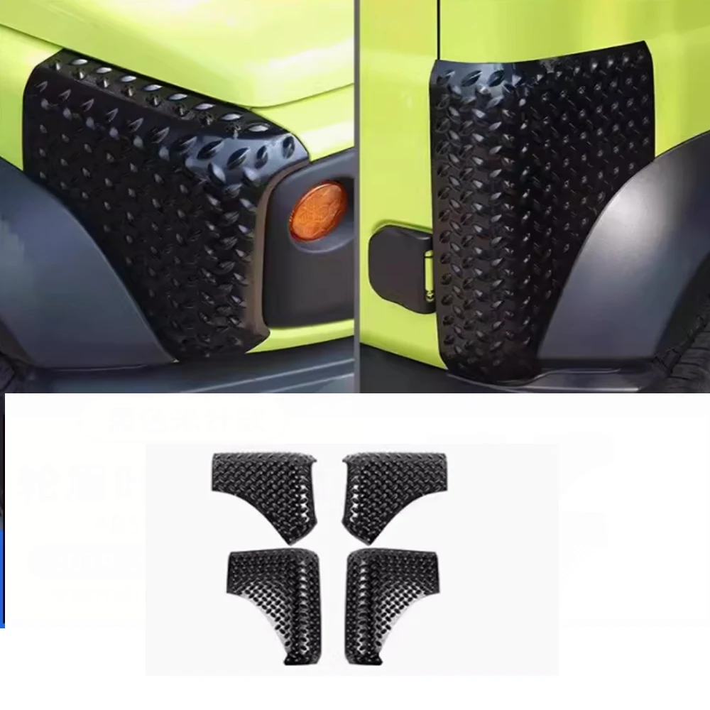 ABS Car Refit Car Front Rear Wrap Angle Protection Corner Armor Decorative Cover Trim Fit for Suzuki Jimny JB64 JB74 2019-2024