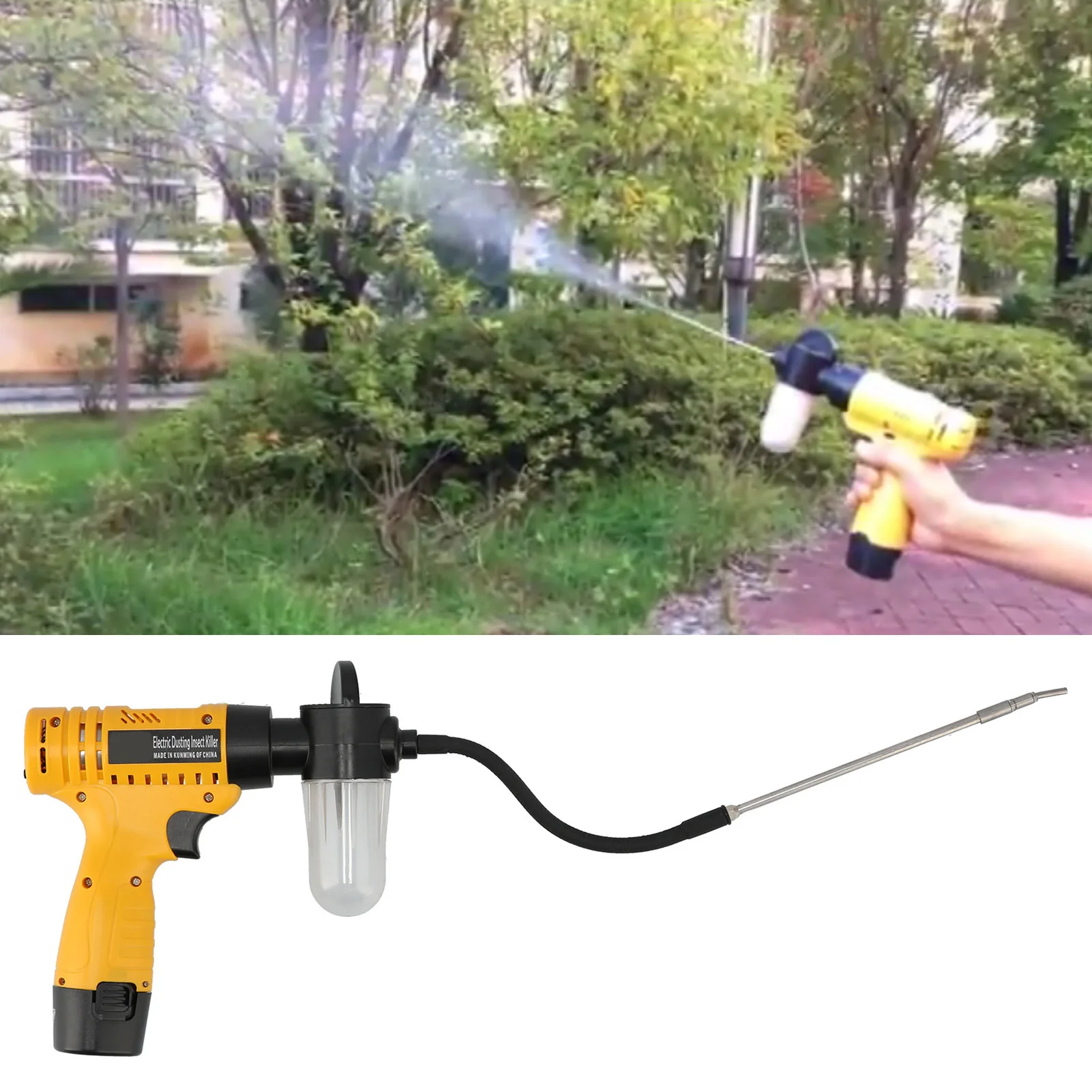 12V Electric Termite Killer Duster Portable Handheld Pest Control Spray Gun Gardening Accessory Pesticide Sprayer Termite Killer