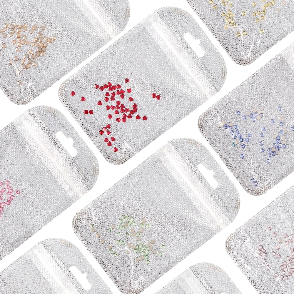 50 قطعة عودة مسطحة الخوخ القلب يتوهم حجر الراين سوبر فلاش الأظافر اكسسوارات مسمار الماس والمجوهرات الزجاج سحر الراين