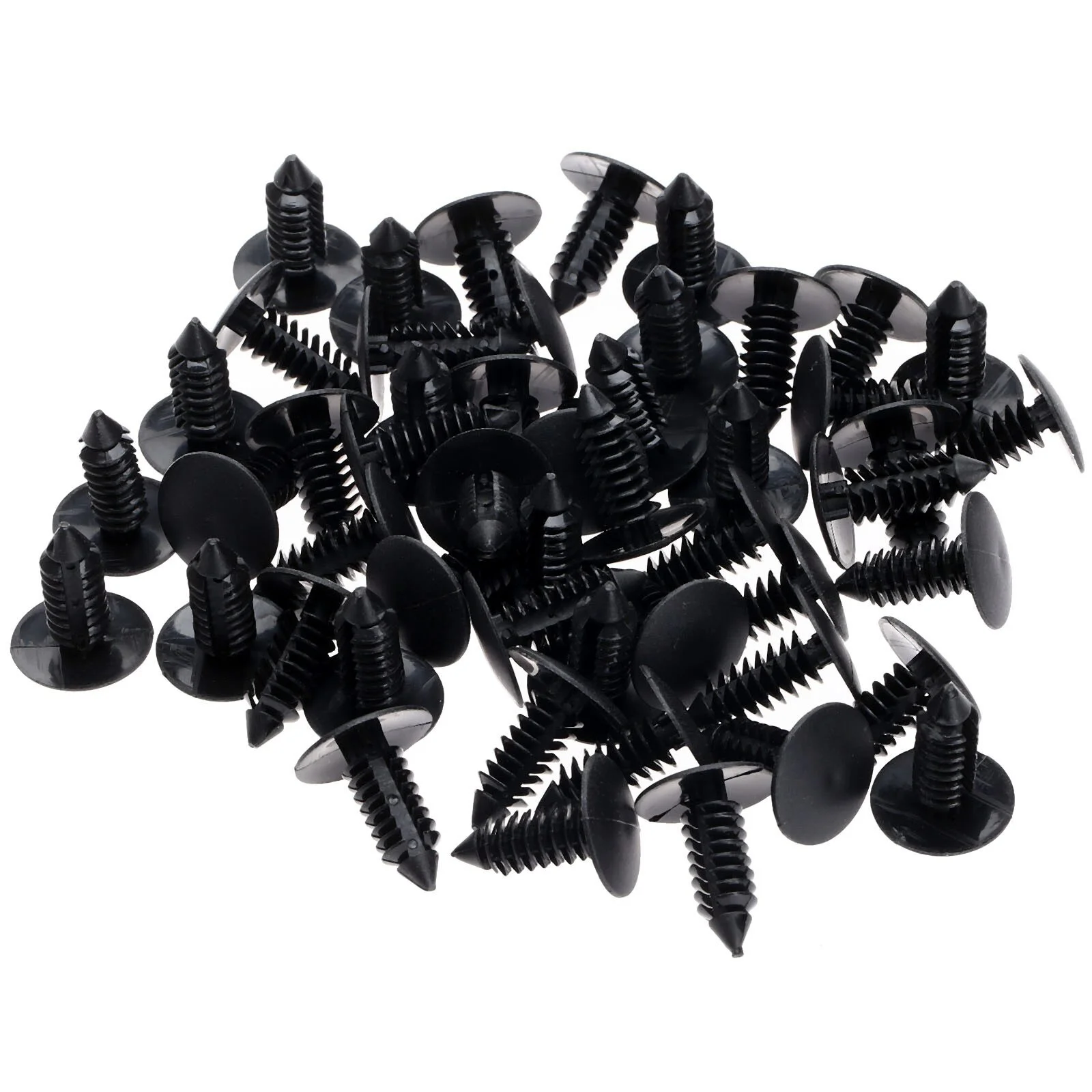 50Pcs Auto Fastener 8mm Hole Nylon A16 Clips Fender Bumper Shield Retainer Plastic Rivet For GM Ford Chrysler Automobile