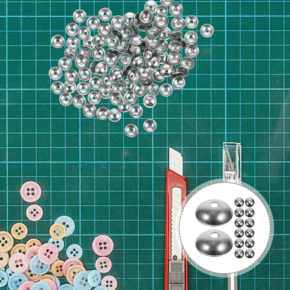 

200pcs Caps Stainless Steel Half Round Bead End Caps Bracelet Necklace DIY Supplies Jewelry Crafts Accessories