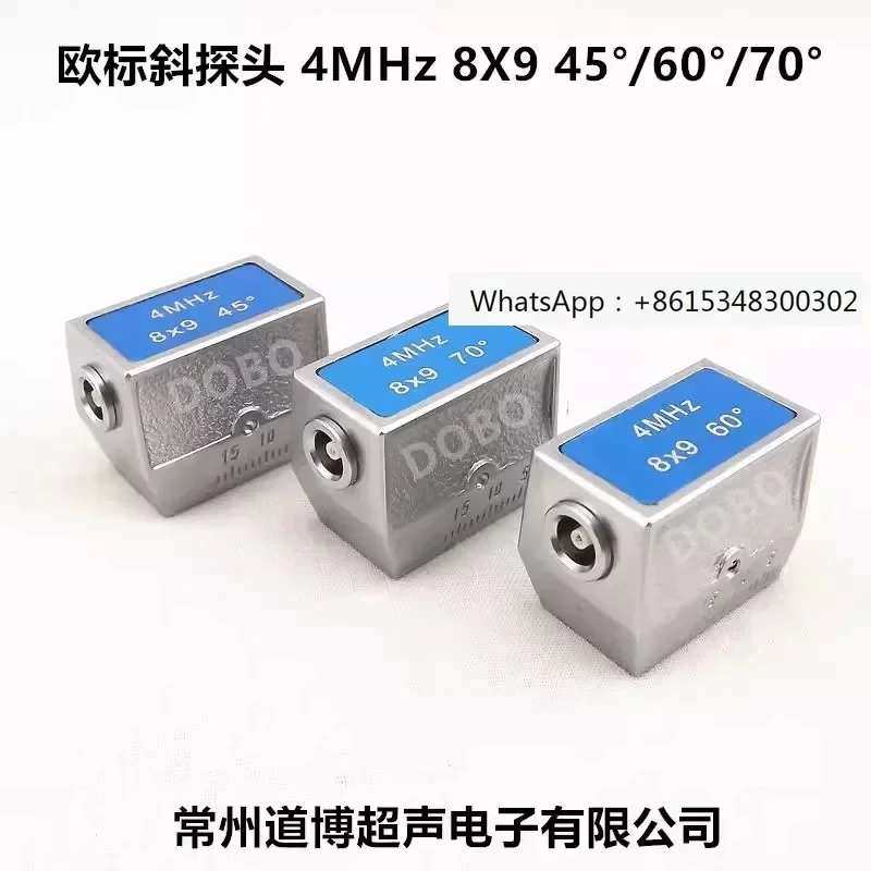 European standard ultrasonic angle probe 4MHz8x9 60 ° steel structure weld non-destructive testing UT detector probe