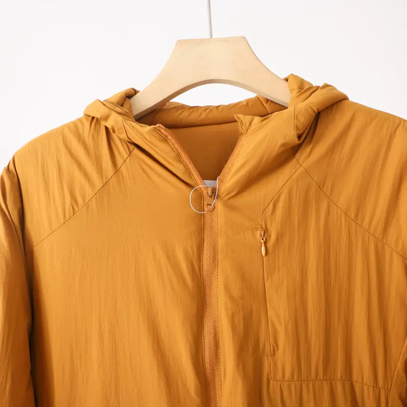 Outdoor-Herrenjacke aus Tech-Baumwolle mit Kapuze, gefüttert, 2026 Herbst-Winter, leicht, flauschig, kältebeständig, wasserdicht, lässiger warmer Parka. – Detail 16