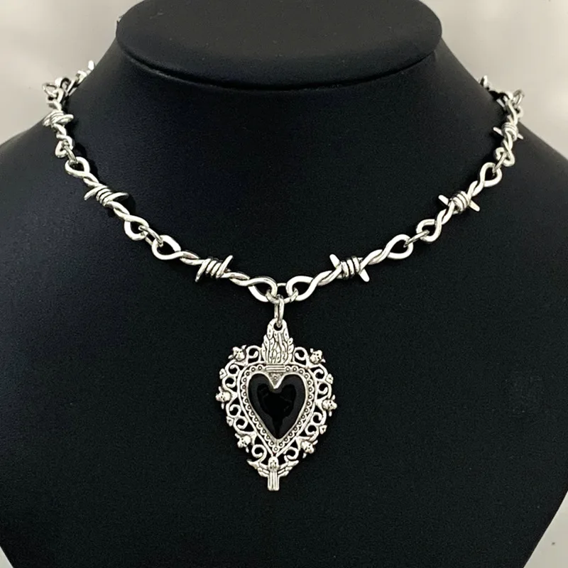 أوروبا والولايات المتحدة شخصية لف شوكة قلادة قلادة الرجال والنساء أسلوب فاسق مجوهرات الأزياء والاكسسوارات #6