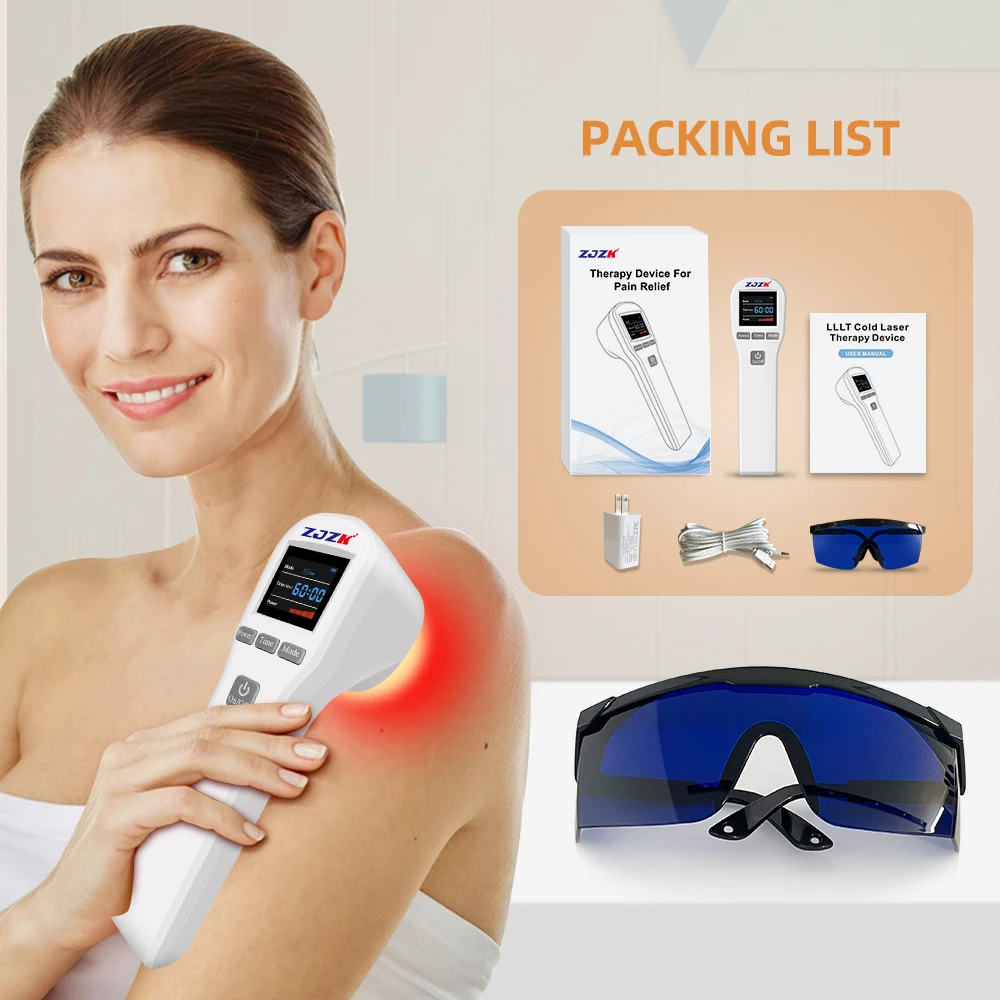 ZJZK Laser Treatment For Joint Pain Arthritis Near Me 650nmX16Diodes+808nmX4Diodes Diabetic Foot Ulcers Rheumatoid Arthritis