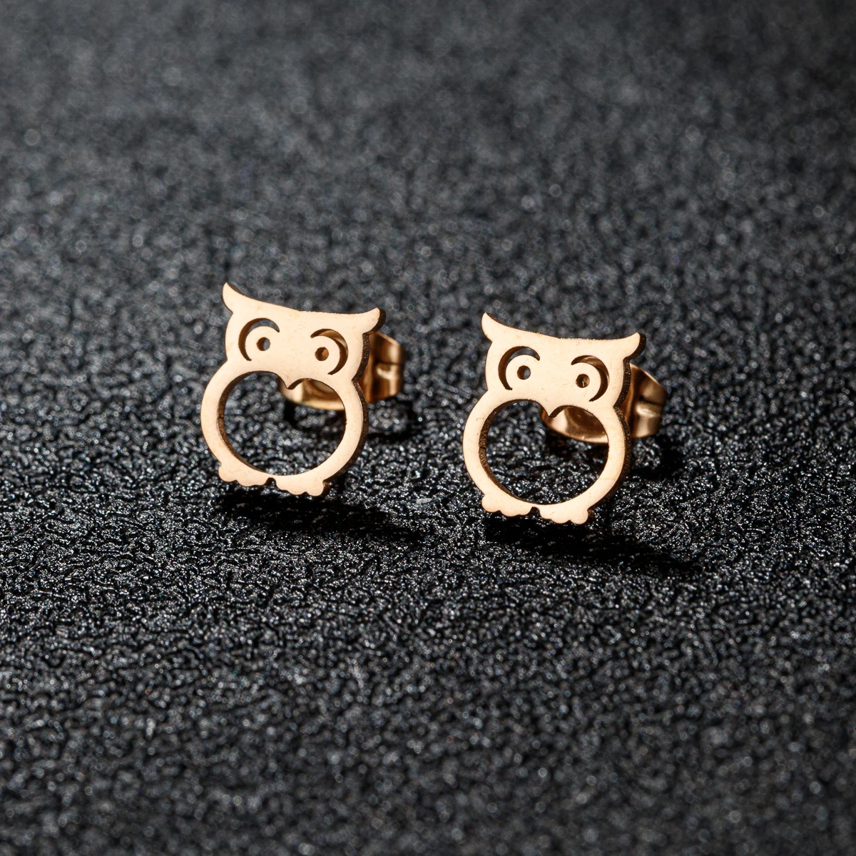 Punk Stainless Steel Owl Earrings For Women Fashion Cute Animal Earings Jewelrys Multiple Owl Studs Pendientes Accessories