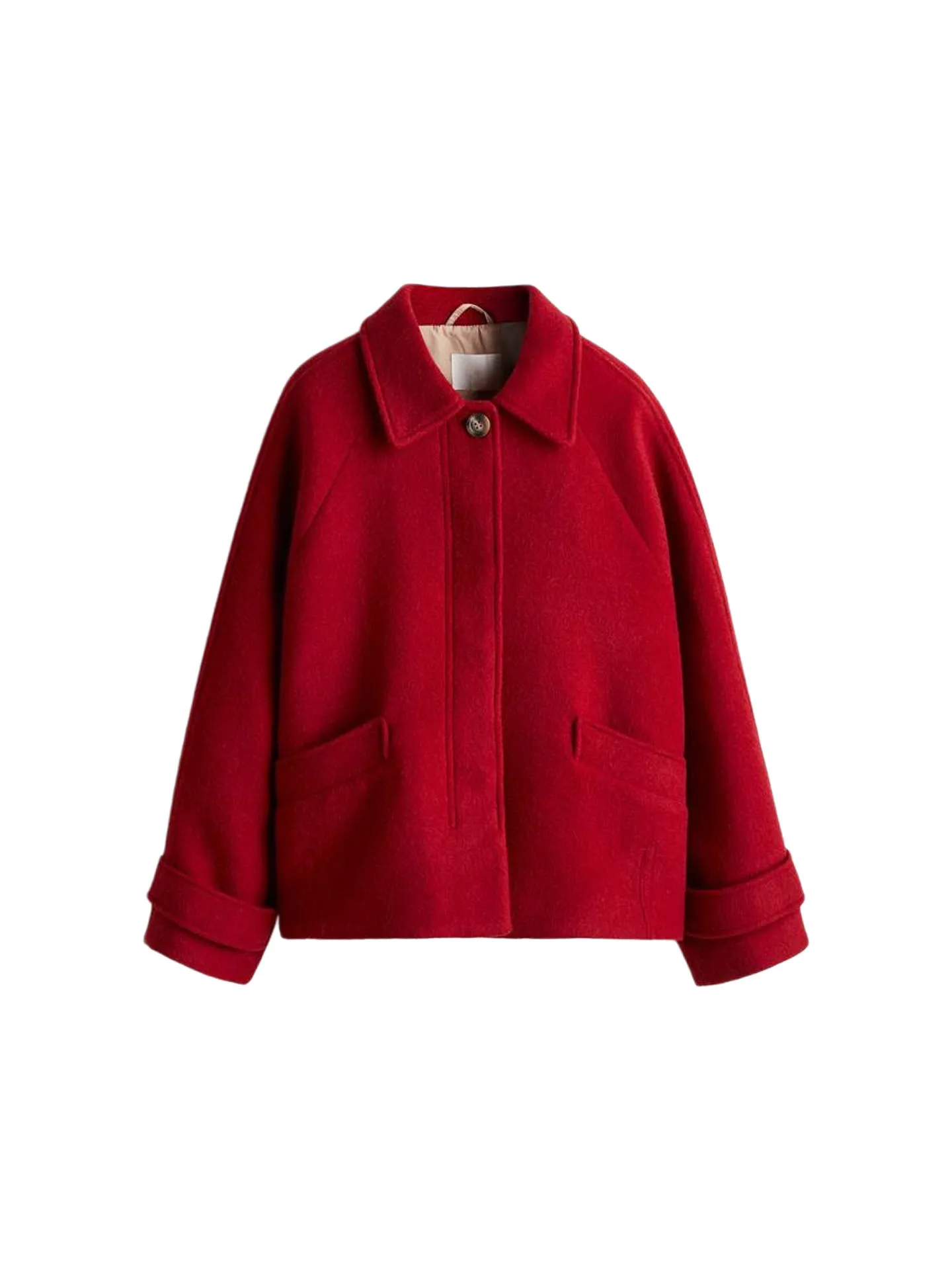 Minimalist Style Women's Jacket Shoulder Insert Long Sleeve Notch Collar Single Button Large Shape Outerwear Autumn New Arrival