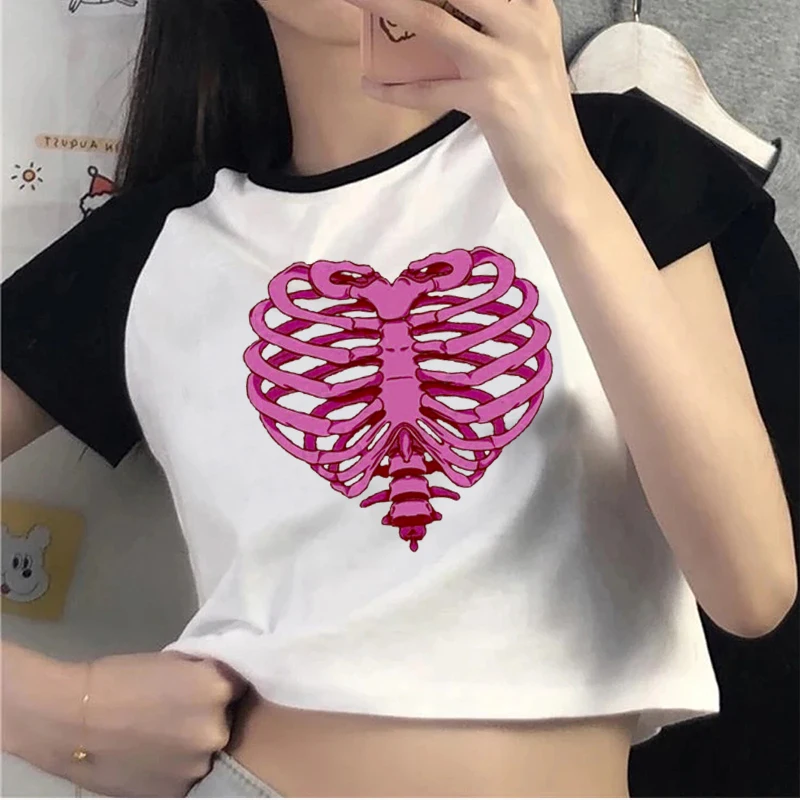 Women T-Shirt I So Lucky To Have You Y2k Crop Tops Slim Baby Tee Letter Graphic Printed Streetwear Fairy Grunge Tops Harajuku