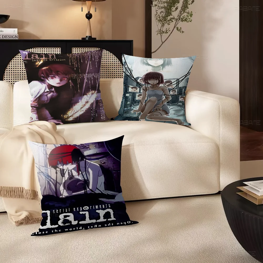 

Serial Experiments Lain Anime Pillow Gifts Home Office Furnishings Bedroom Sofa Car Cushion Cover case 45x45cm