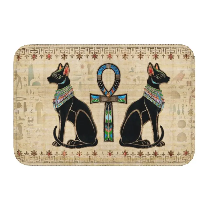 Ancient Egyptian Rug Eye of Horus and Hieroglyphs Door Mat Non-Slip Entrance Kitchen Bathroom Floor Home Decor