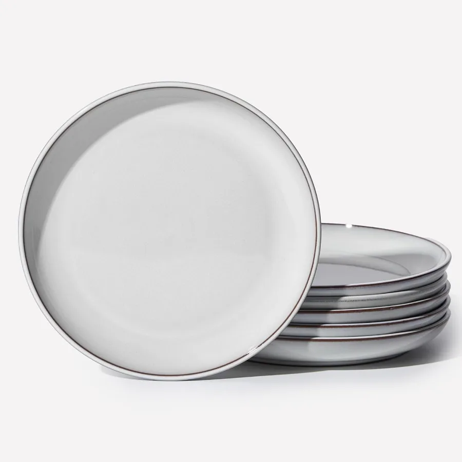 

Набор из 6 салатных тарелок для микроволновой печи для сервировки десертов и закусок, устойчивых к царапинам и мыть в посудомоечной машине, элегантный лунный камень