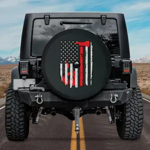 Livin The Dream American selling Tire Cover for Jeep, Camper, SUV With or Without Backup Camera Hole