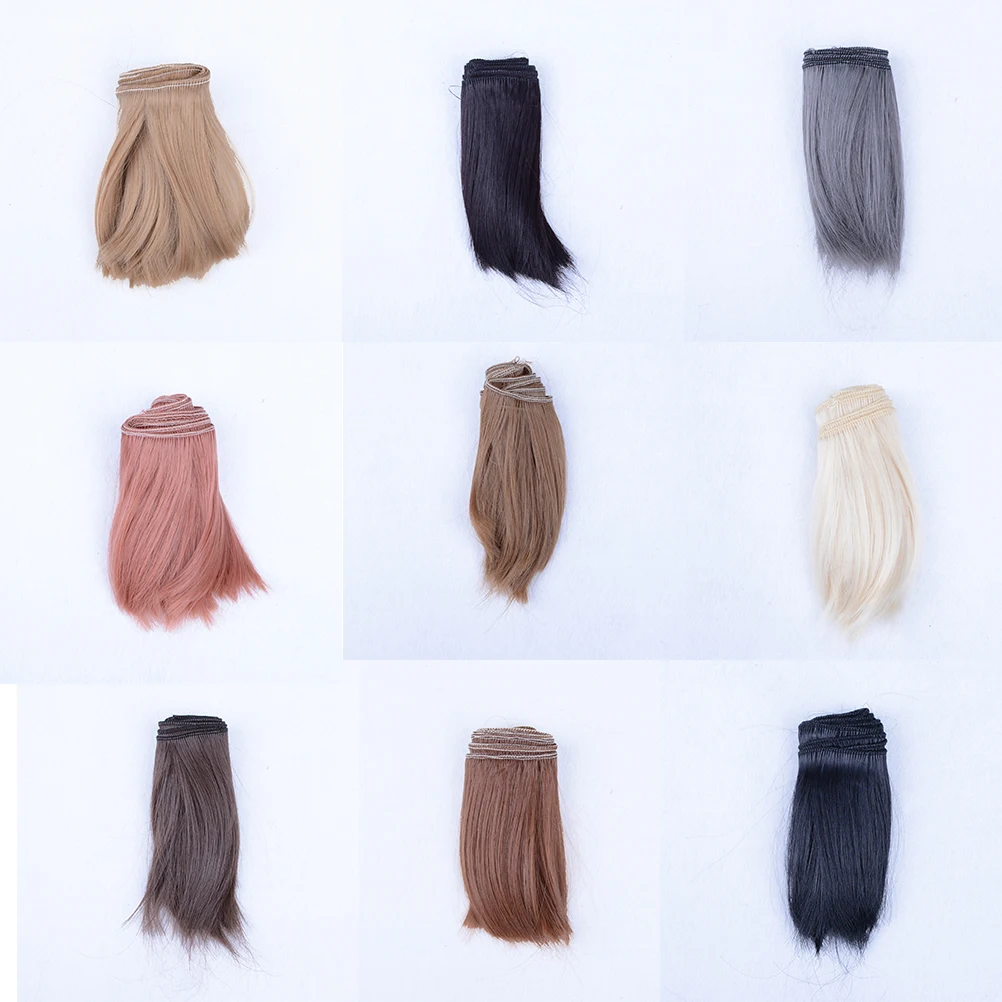 10cmx100cm DIY New Colorful Welf Fringe Bangs Wig Extension High-temperature Wire Handmade Hair for 1/3 1/4 BJD Doll Accessories