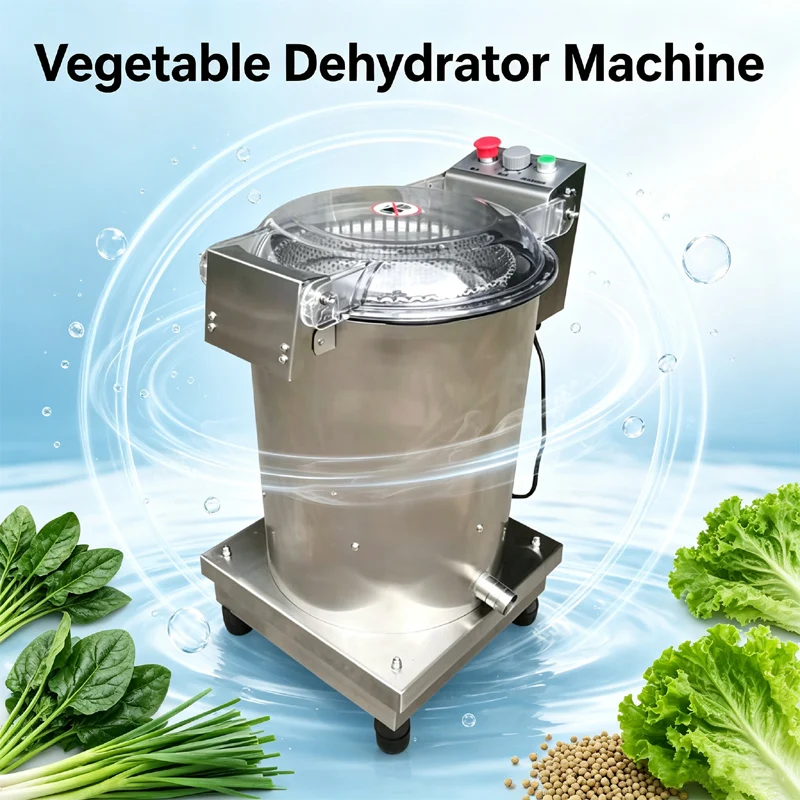 Salad Ingredients Dehydration Spin Dryer Commercial Stainless Steel Electric Large Capacity Fruit Vegetable Machine