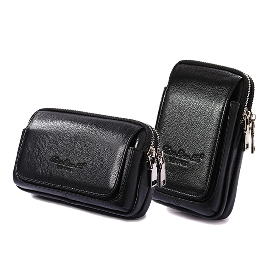 Men Genuine Leather Waist Fanny Pack Belt Bag Purse Cigarette ID Card Holder Pocket Pouch Bum Cell/Mobile Phone Case Cover Bags